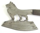 Antique Vintage Old Butcher Cleaver Lion Figure Meat Chopper Knife