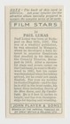 Paul Lukas 1934 Player s Film Stars Tobacco Card 1st Series  34 Nm Clean Back