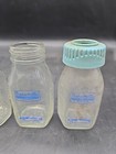 Vintage Lot Of 4 Thermoglas Nursmatic Baby Bottle Clear Glass Usa Glass