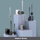 Toilet Plunger And Bowl Brush Combo For Bathroom Cleaning  Gray  1 Set