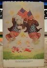 Antique Original  no 19  Cracker Jack Bears 4th Of July----posted 1915