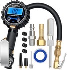  Digital Tire Pressure Gauge With Inflator 3-250 Psi 0 1 For Display Blue
