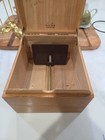 Vintage 1976 Wood Wooden Dovetail Index Card File Recipe Storage Box Ammo Case