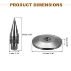 8 Pcs Black Speaker Spike Kit Shockproof Speaker Spike Isolation With Pads Mat