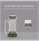 New Open Box Bedside Pitcher Set 32-ounce Carafe W cup  Borosilicate Glass Gray 