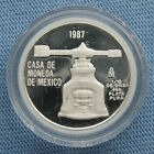 1987 Mexico Proof 1 10 Onza  999 Silver Coin - Ana Lamp Rev  1 10 Oz Mexican 