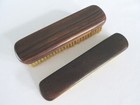 Antique Ebony Clothes Brushes Victorian Dressing Table Dresser Black Treen X 2
