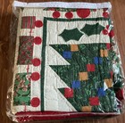 New American Pacific Hand Quilted Christmas Tree Throw Wallhanging 50x60 Country