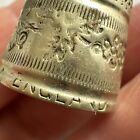 Vintage Sterling Silver Thimble Signed England