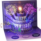 Happy Birthday Card Fireworks  Lights  Music And Sound Fireworks Cake 3d Pop Up