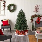 4 Ft  Snowed Tipped Clermont Mixed Pine Artificial Christmas Tree W200 Clear And