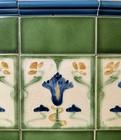 15 England -  Antique Art Nouveau Majolica Tiles C1900
