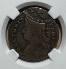 1787 Connecticut Copper Draped Bust Left Ngc Vf30 Double Struck Huge Error  