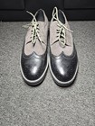 Alpine Swiss Alec Mens Wingtip Shoes 1 5    Ripple Sole Leather Insole Size 8