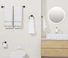 4 Piece Towel Bar Set Bath Accessories Bathroom Hardware Set Matte Black