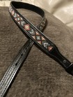 Masters Saddlery Black Tooled Leather Seed Bead Western Belt Cowboy Sundance