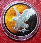 2025 Us Mint-american Silver Eagle-gold Painted-1 Troy Oz  999 Silver Coin