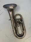 Vintage Cleveland By King Musical Instruments Silver Baritone Horn   Case