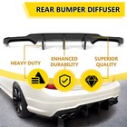 For Mercedes W204 C250 C300 C350 C63 Amg 2012-14 Gloss Black Abs Rear Diffuser