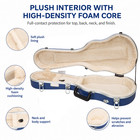 Crossrock Tenor Ukulele Case fits Up To 27 Inches-molded Hardshell   vibrant Blue