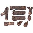 9pcs Ceramic Wood Gas Log Set Fireplace Imitation Wood Propane Firepit Logs