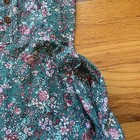 Vintage Green Floral 70s 80s Dress Size S Twee Retro Cottagecore Cotton