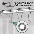 Amazerbath Shower Curtain Liner 2 Pack  72 X 96 Inches Extra Long Peva Plastic S