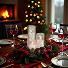 Sandraheer Elegant Ivory White Pillar Candles Clear Ribbed Glass Holders 24 Pcs