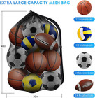 Extra Large Sports Ball Bag Mesh  Basketball Bags Team Balls  Adjustable Shoulde