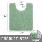 Yimobra U Shaped Toilet Bath Rug Fluffy Plush Super Shaggy Soft Non-slip Water A