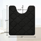 Olanly Memory Foam Toilet Rugs U-shaped 24x20  Ultra Soft And Absorbent Bathroom