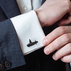 Us Submarine Black 3d Cufflinks