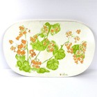 Vintage Vera Neumann Placemats     Set Of 8 Oval Floral Orange Green Ladybug