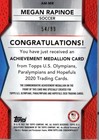 2021 Topps Us Olympic Team Achievement Medallions Relic Silver Megan Rapinoe  99