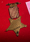 Civil War Gar Veterans  Membership Badge And Ribbon - All Original  2
