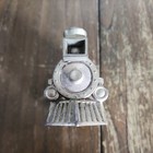 Vintage Puff Puff Engine Coin Bank Silverplate Train 