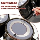 5 Piece Drum Set Adult 18in Bass Mute Practice Acoustic Kit W Hardware