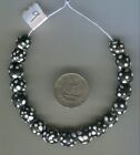 African Trade Beads Vintage Antique Venetian Glass Beads Black Skunk Beads Eye