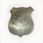 Vintage Apache Police Badge U s  Brass Shield Pinback Collectible