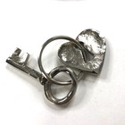 Michael Aram Silver Heart Key Keychain Key Fob Hrj