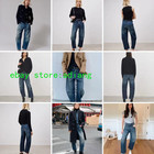 Nili Lotan Womens Vintage Blue Fit Ankle Pants Relaxed Ultra-soft Cotton Denim