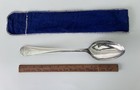 Vintage 12    Silver Plate Serving Spoon Sheffield England Maker Rsm Engraved A