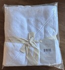 Natemia White Organic Cotton Baby   Toddler Hooded Towel