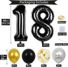 18th Birthday Decorations For Boys  40 Inch 18 Balloon Numbers  18 Pcs 12 Inch B