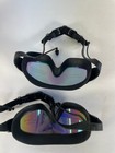 Lot Of 2 - Assorted Black Ski snow Goggles Sunglasses Mirrored Lens