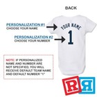 Personalized Detroit Tigers Gerber Baby Onesie   Cotton White Custom Bodysuit