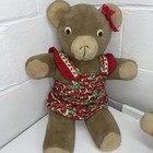 24      18    Vintage Brown Teddy Bears Googly Eyes Stuffed Animal Plush Toy