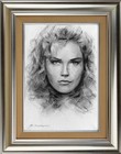 Original Charcoal Drawing Girl Portrait  Black And White Charcoal Sketch Art