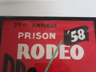 Vintage 1958 Huntsville  Texas 27th Annual Prison Rodeo Program  framed 