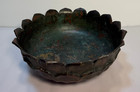 Antique Bronze Footed Lotus Petal Bowl 8 